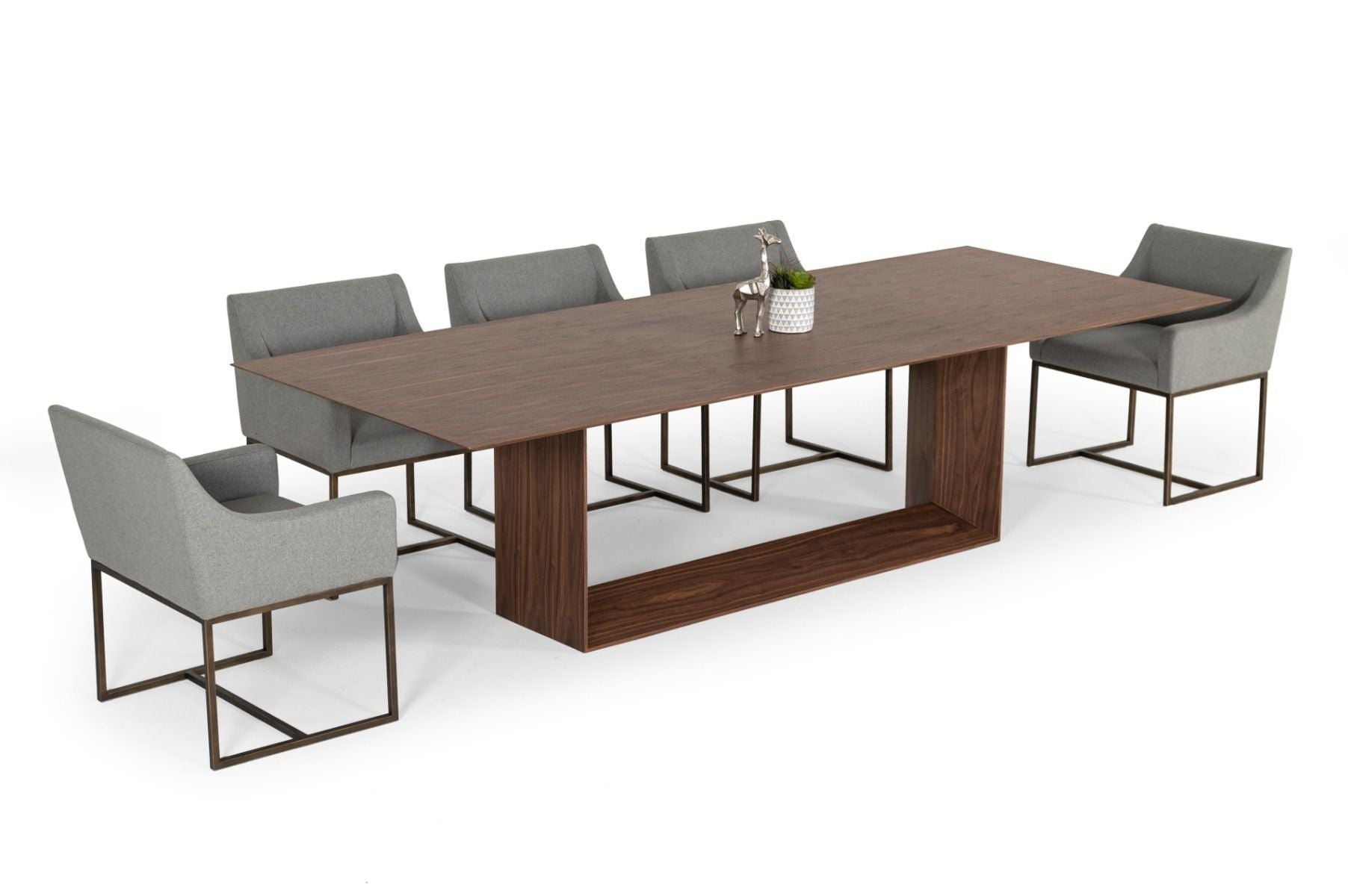 Modrest Channa - Modern Walnut Dining Table