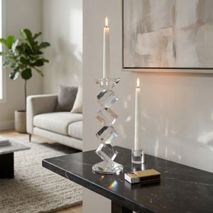 MAXBURN CLEAR CANDLE HOLDER 10 (IN)