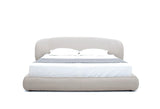 Modrest Lambert - Modern Beige Fabric Upholstered Bed| Queen