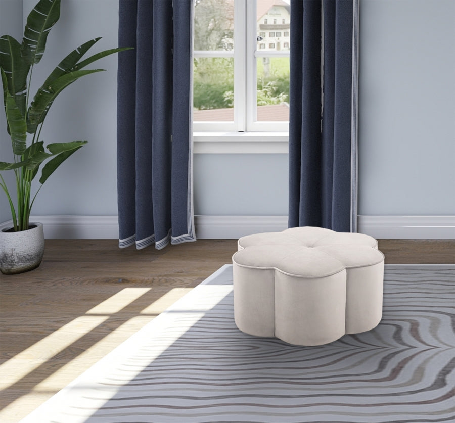 Daisy Velvet Ottoman