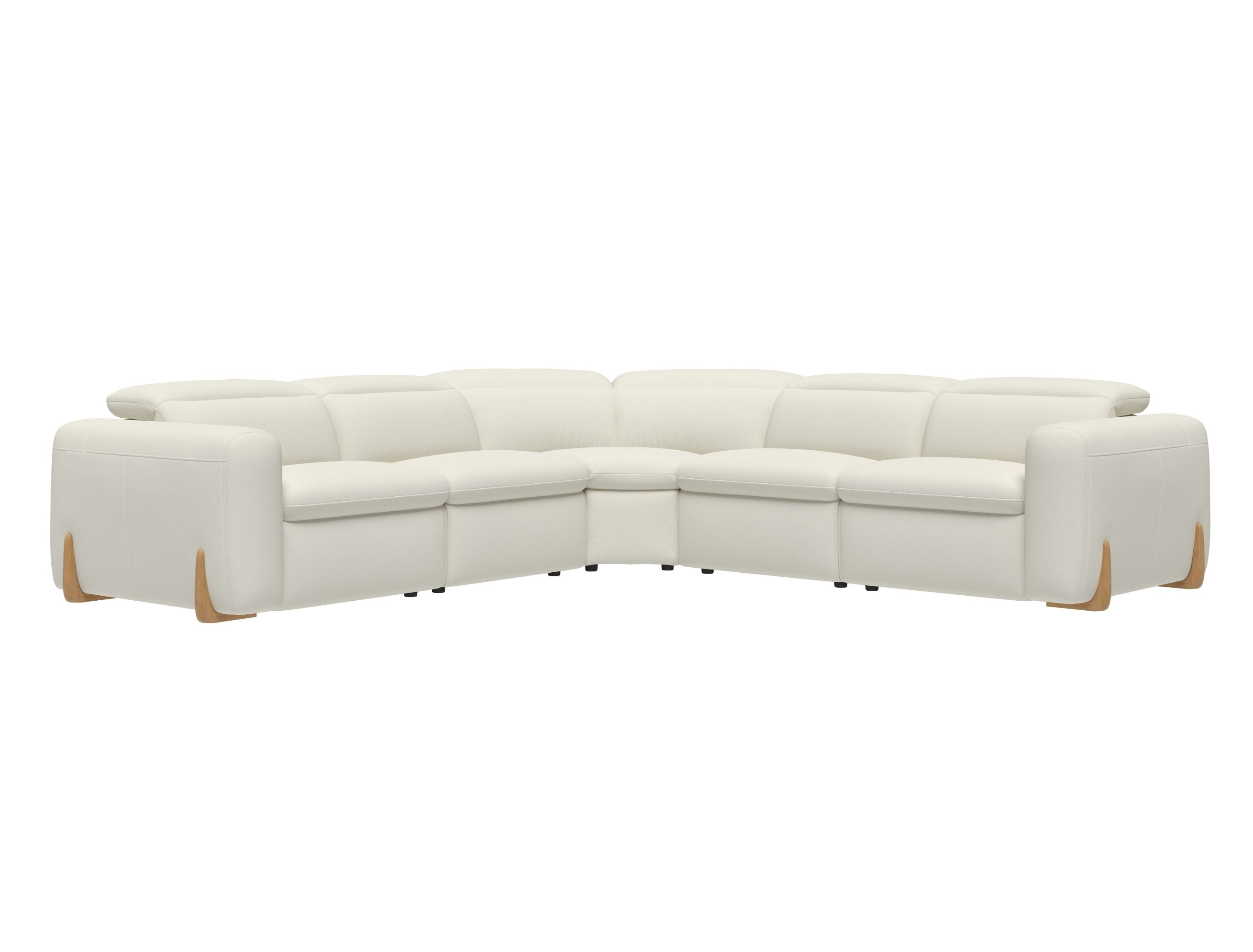 Divani Casa Conrad - Modern Beige Fabric Sectional With 3 Recliners