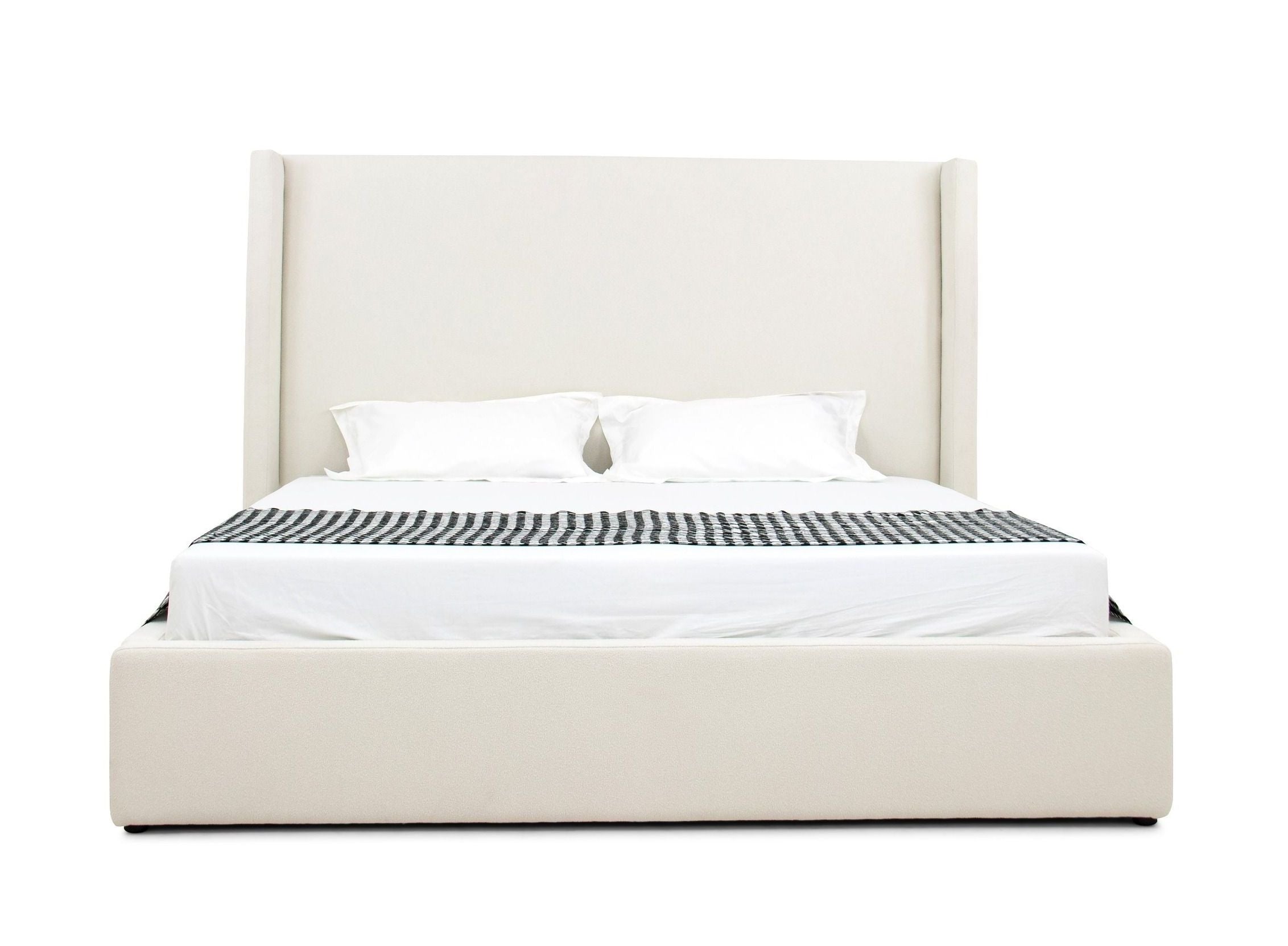 Modrest Byrne - Modern Off White Fabric Bed