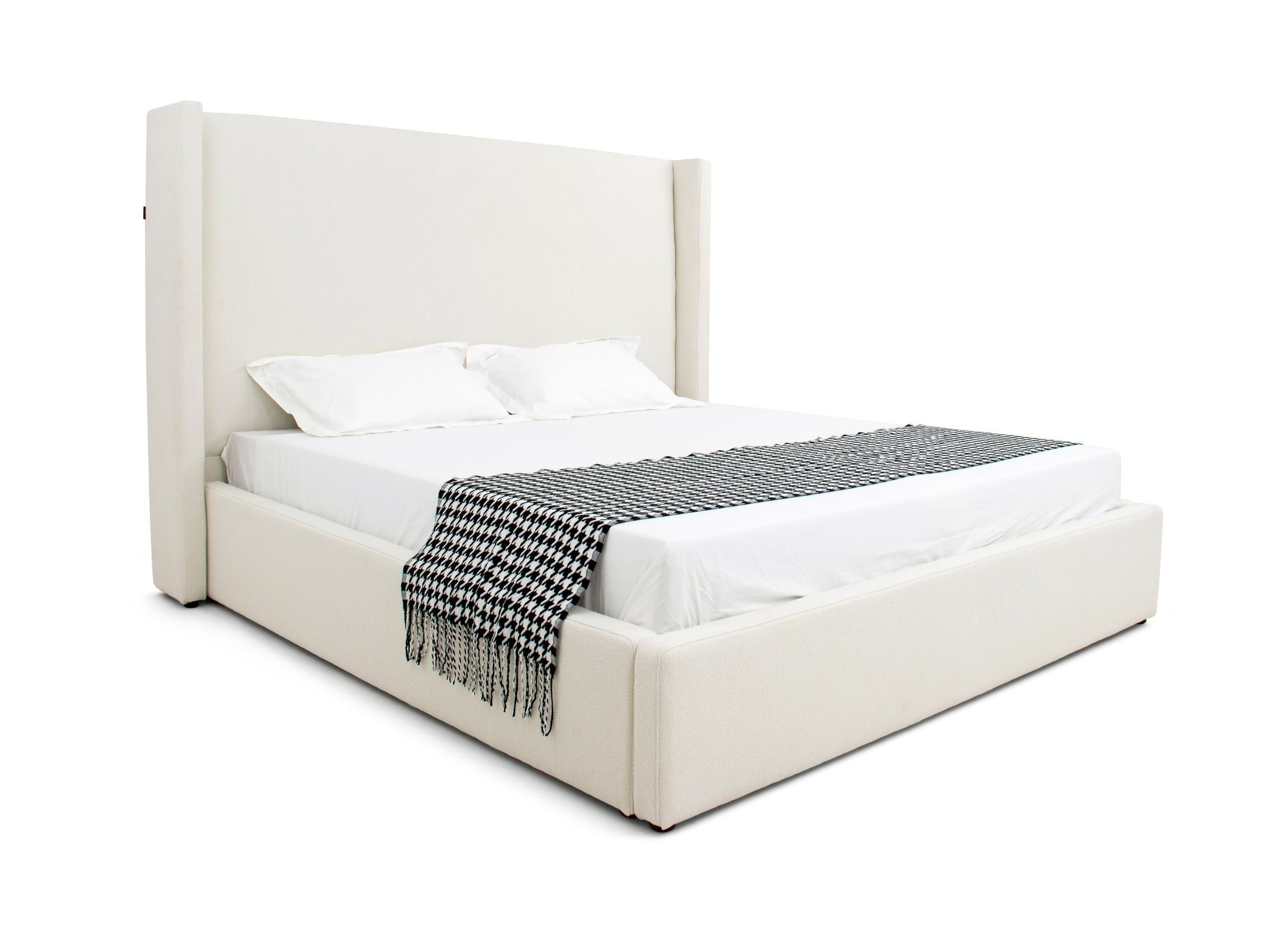 Modrest Byrne - Modern Off White Fabric Bed