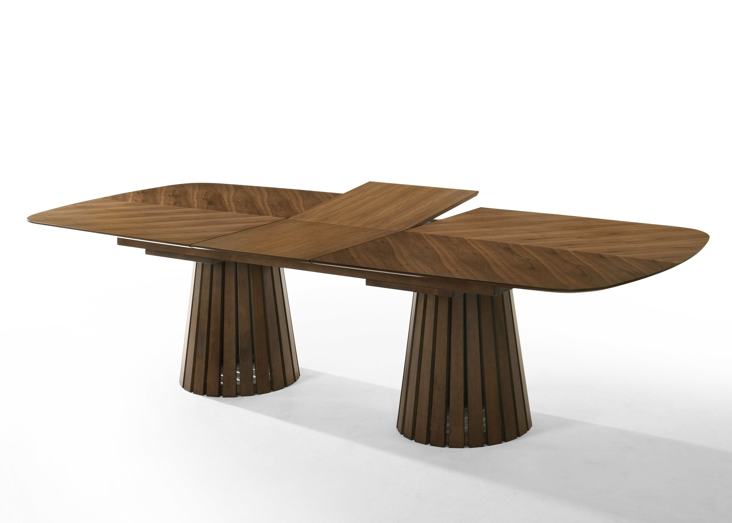 Modrest Truman - Mid-Century Modern Walnut Extendable Dining Set