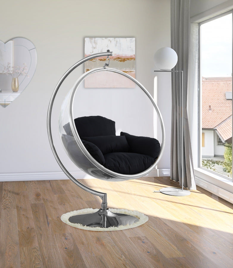 Luna Acrylic Swing Bubble Accent Chair