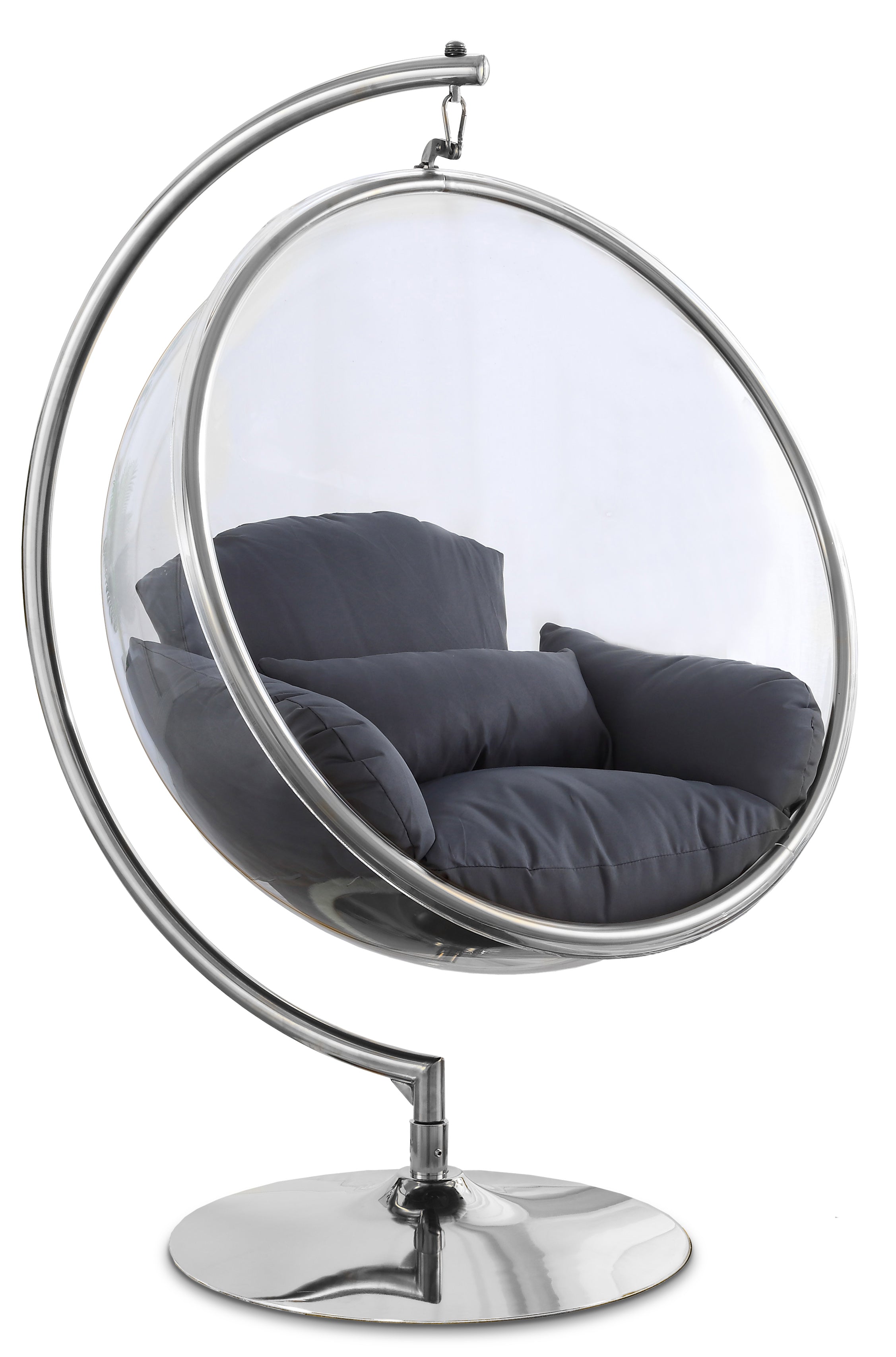 Luna Acrylic Swing Bubble Accent Chair