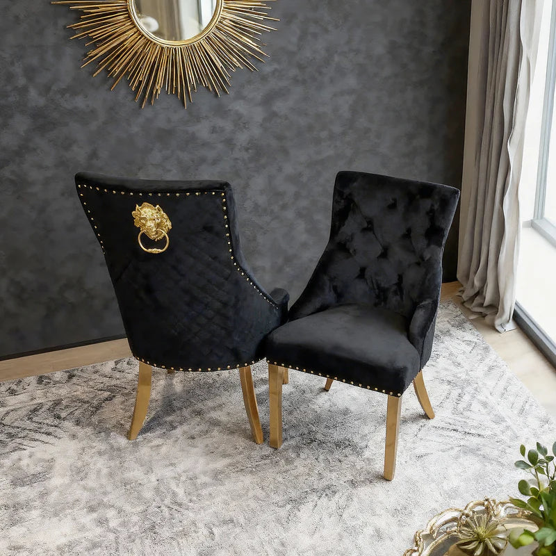 Velvet Fabric Vanity Chair (B9711-KM02)