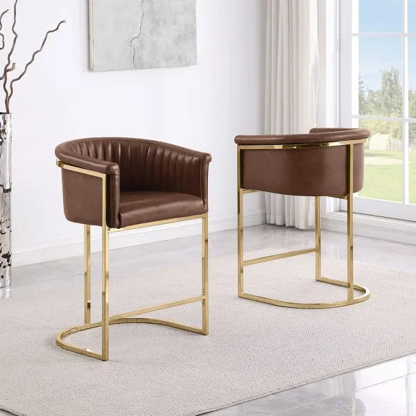 Set of 2 Leathaire Counterheight Chairs