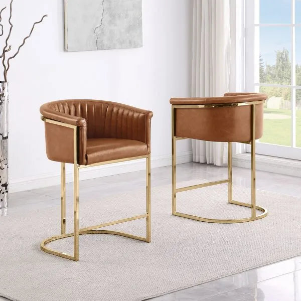 Set of 2 Leathaire Counterheight Chairs