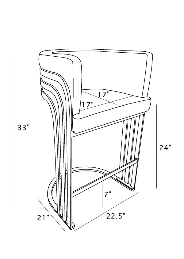 Counterheight Leathaire Chairs