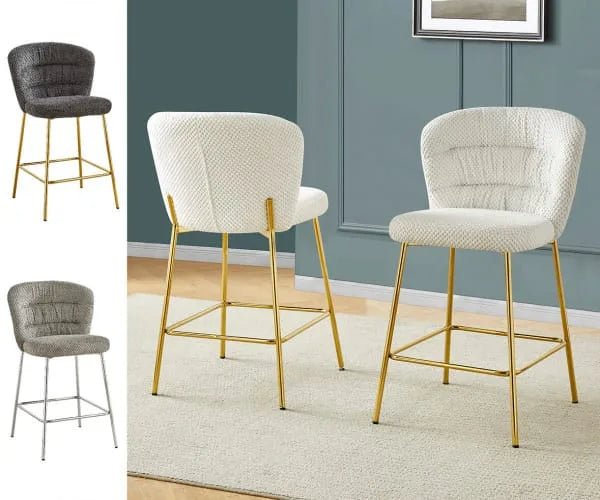 Fluffy Textured Counterheight Chairs