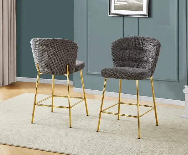 Fluffy Textured Counterheight Chairs
