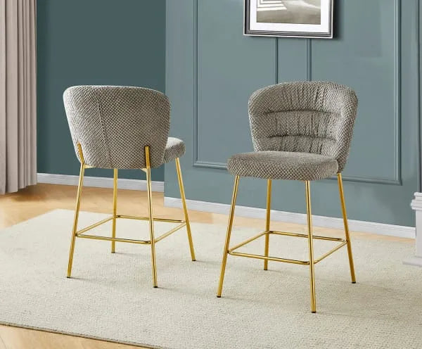 Fluffy Textured Counterheight Chairs