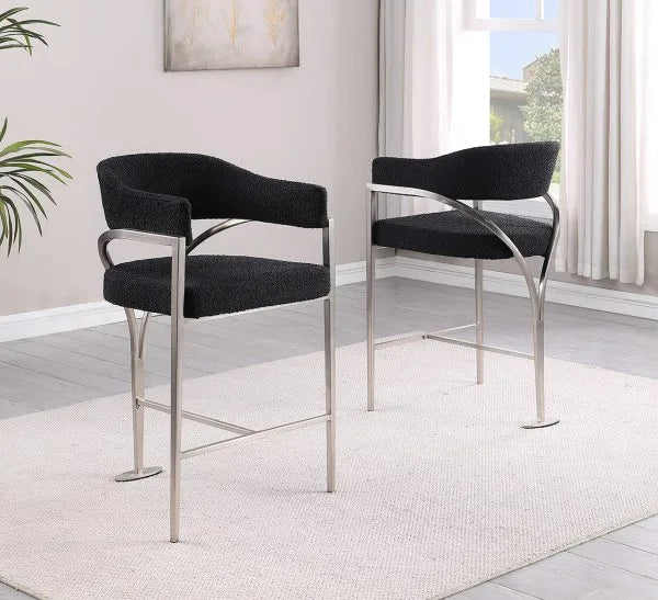 Counterheight Chairs in Boucle Fabric