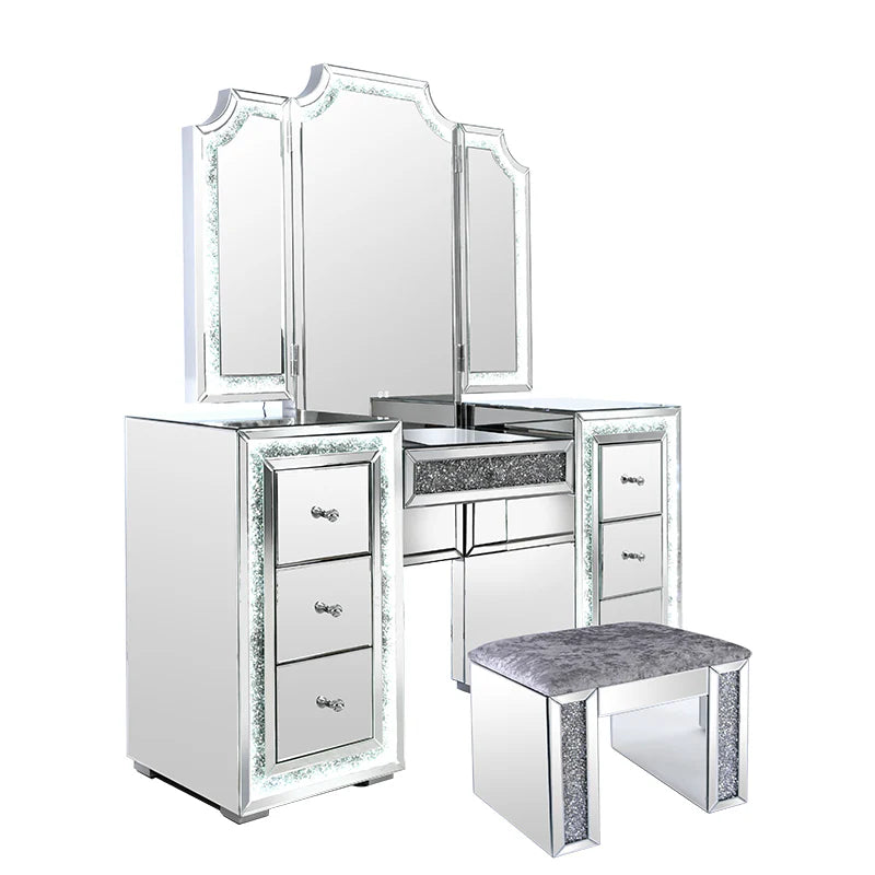 Mirrored Vanity With LED Lights