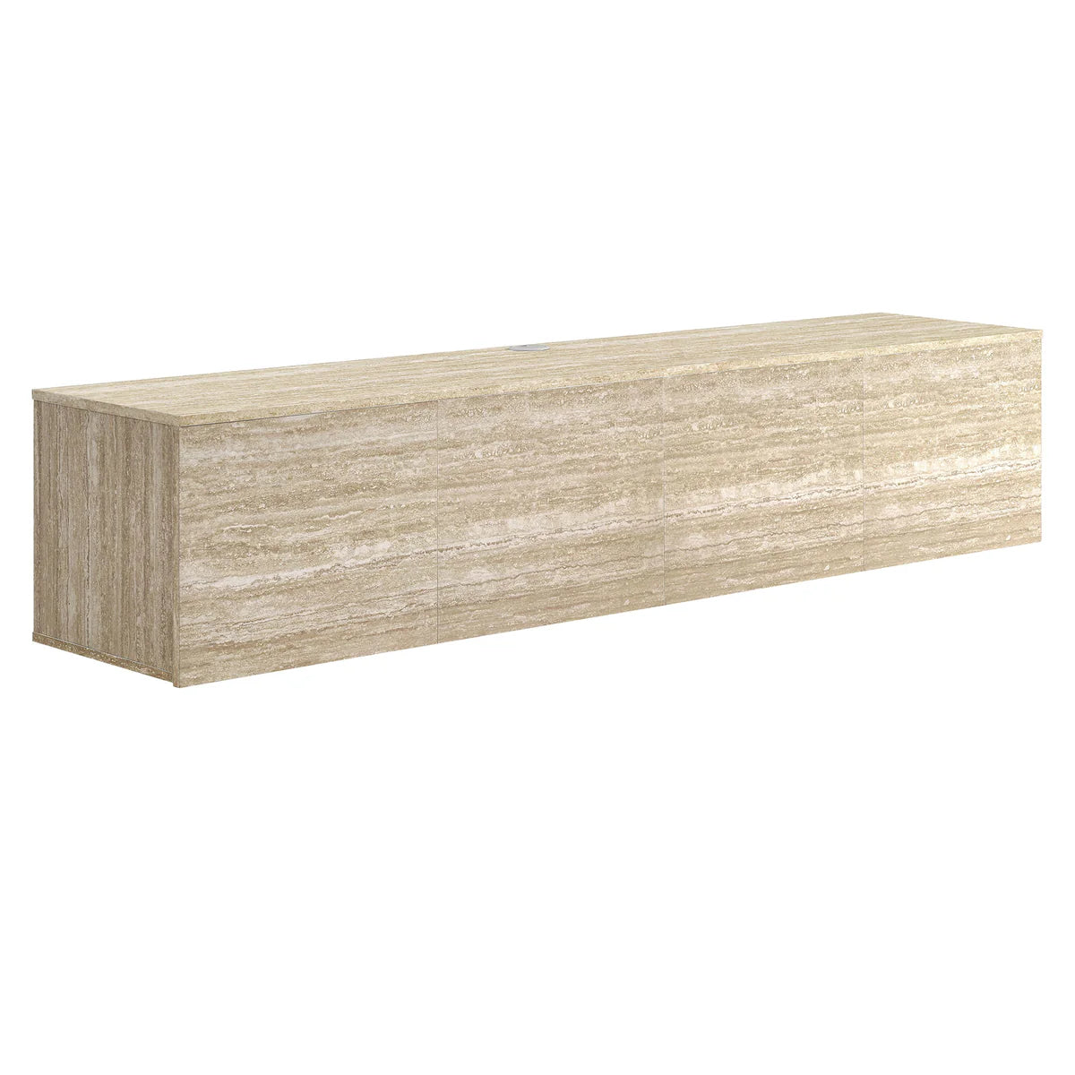 Terra 71" Wall-Mounted TV Stand in Travertine