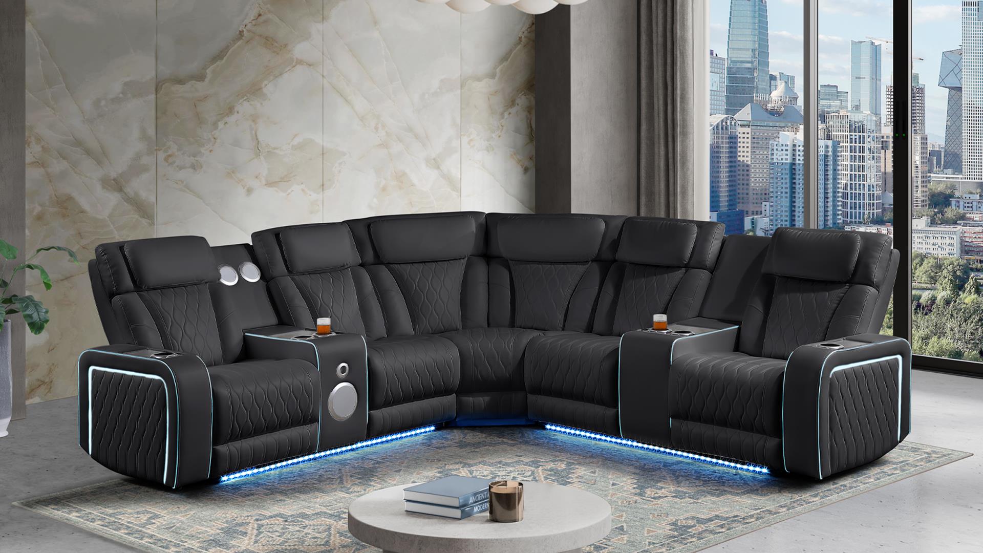Electra Sectional Black