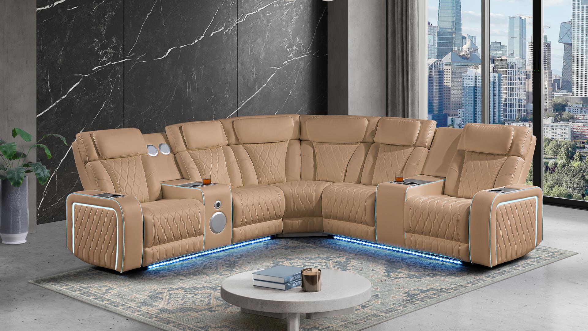 Electra Sectional Caramel
