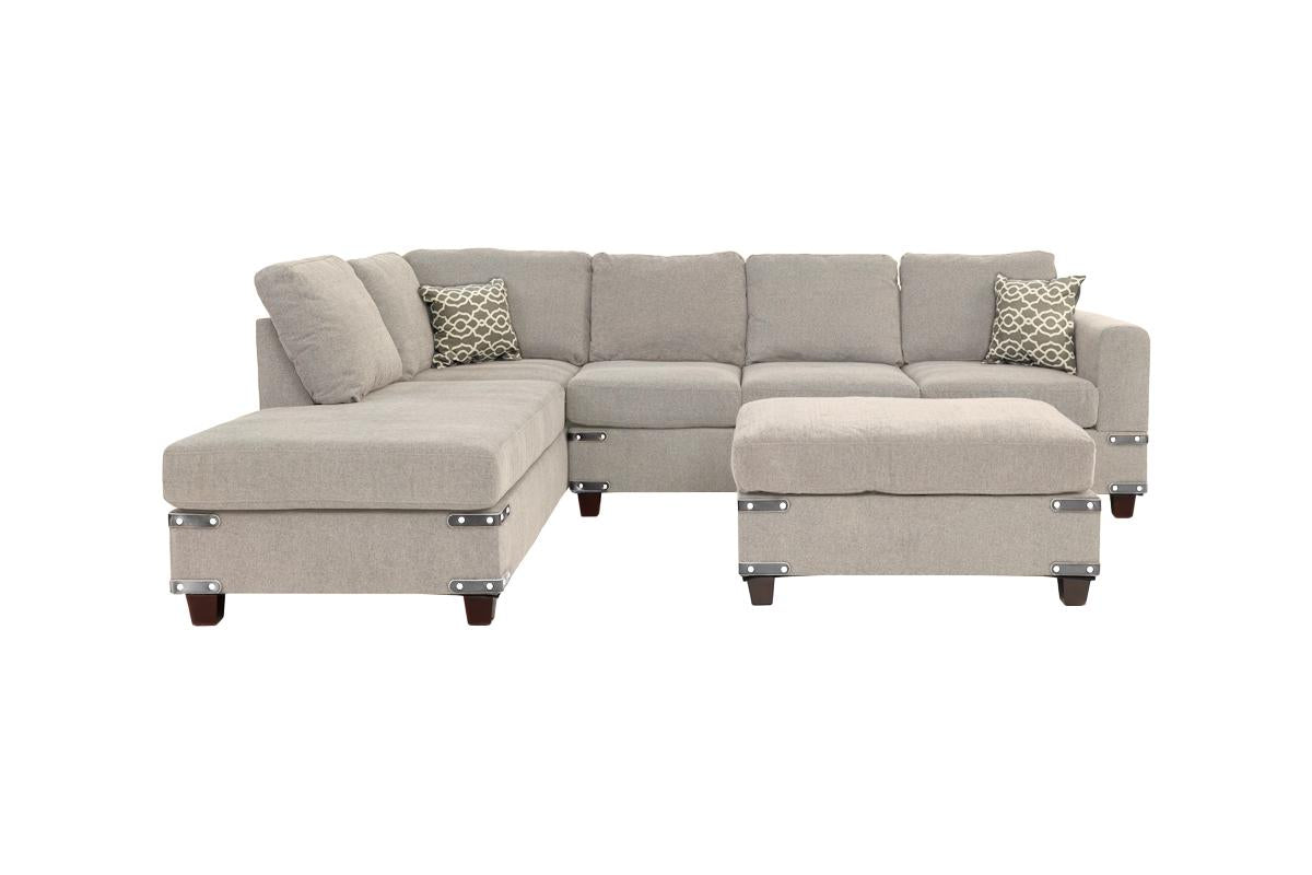 3-Piece Sectional Set W/ Ottoman