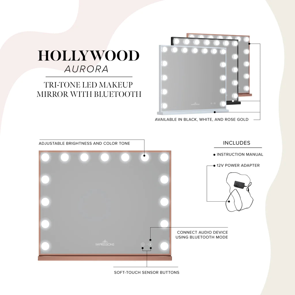 HOLLYWOOD AURORA MAKEUP MIRROR