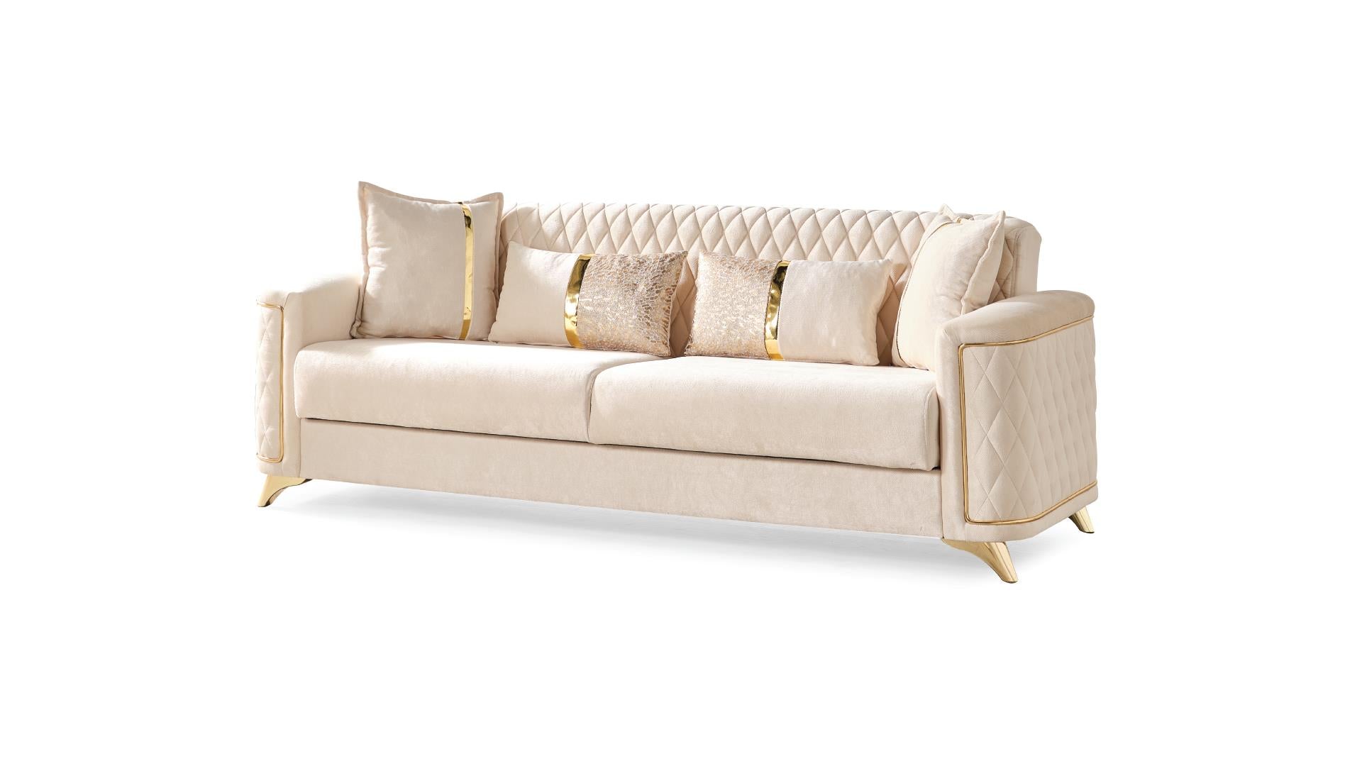 Luna Livingroom Set Ivory
