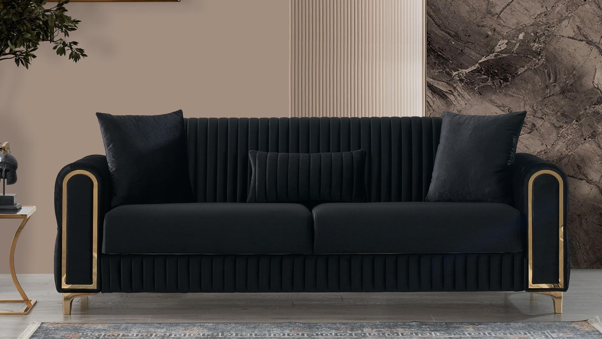 Melody Living Room Set Black