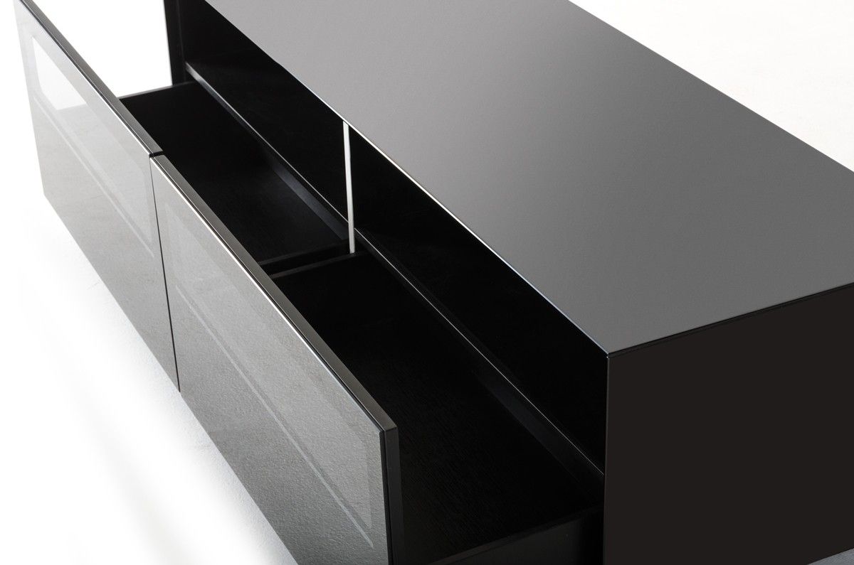 Modrest Carter Contemporary Black TV Stand