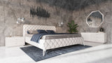 Modrest Legend Modern White Bonded Leather Bed