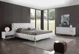 Modrest Legend Modern White Bonded Leather Bed