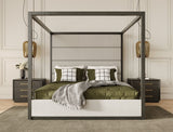 Modrest Manhattan- Contemporary Canopy Grey Bed