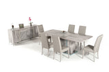 Nova Domus Alexa Italian Modern Grey Dining Table Set