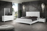 Nova Domus Angela - Italian Modern White Eco Leather Bed