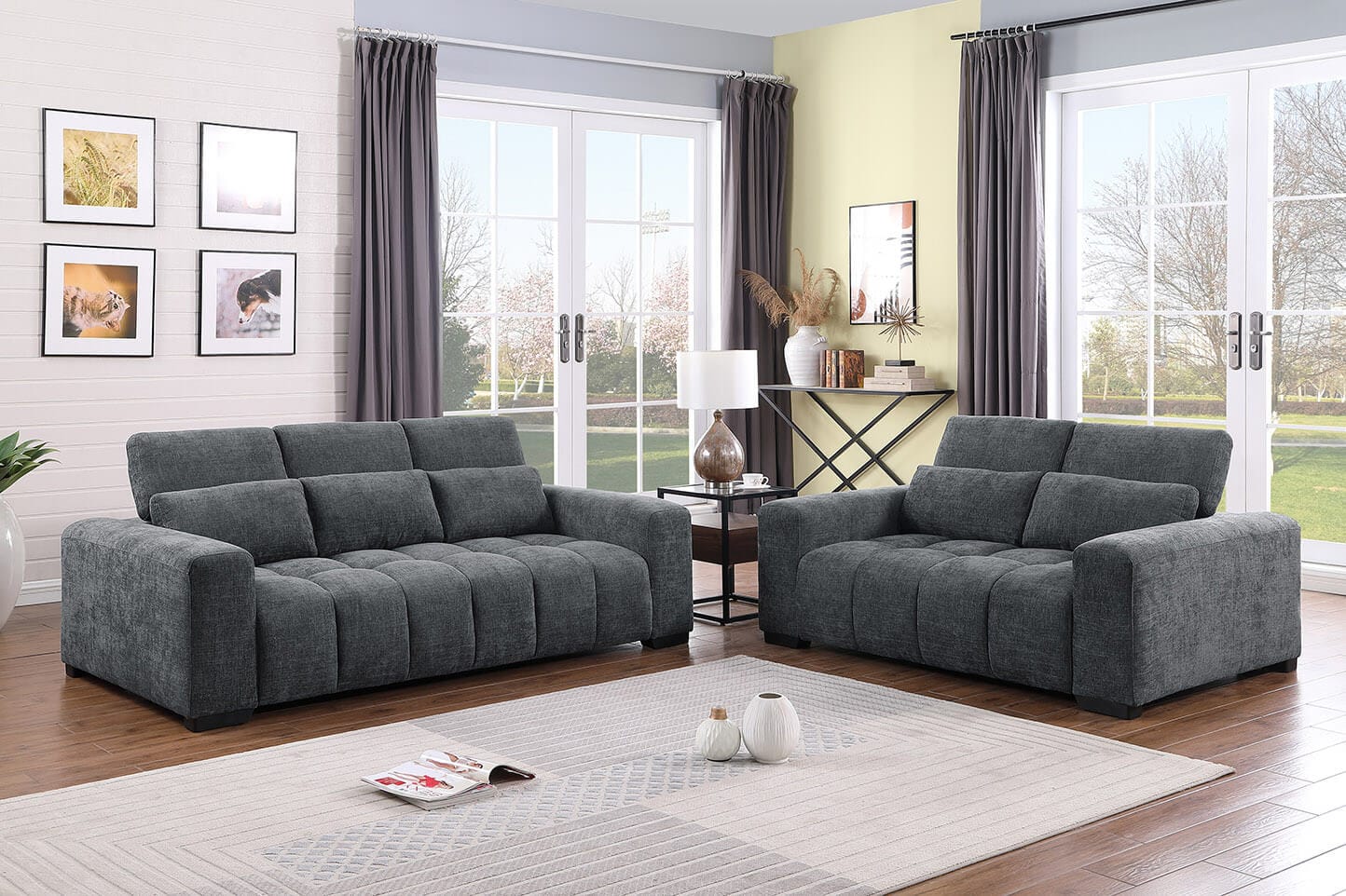 2pc Sofa & Loveseat Set