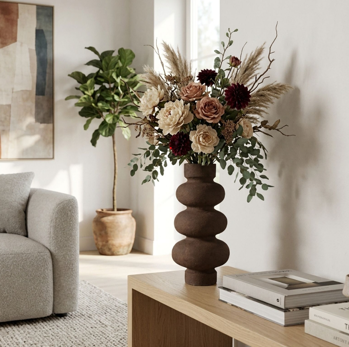 DOVERBROOK BROWN VASE 17 (IN)