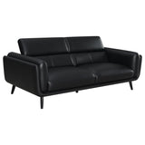 Shania 2-piece Track Arms Living Room Set Black