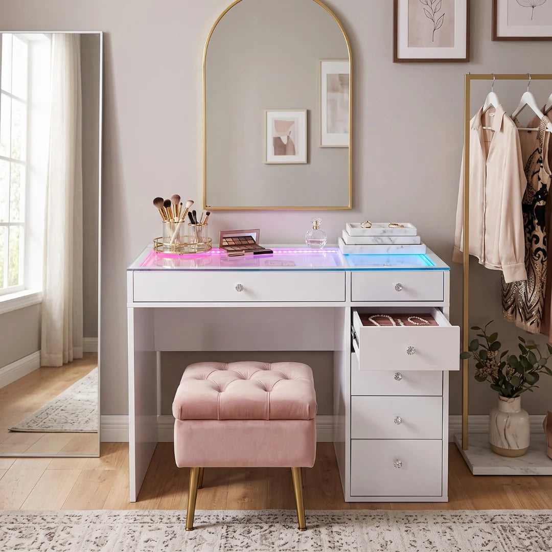 SlayStation Lumina Mini 2.0 Vanity Table w/ RGB Light