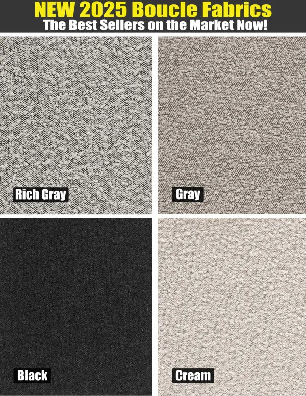 Counterheight Chairs in Boucle Fabric