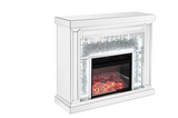 Crushed Diamonds LED Mirrored Fireplace