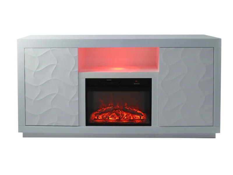 Timeless White Electric Fireplace