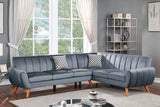 2-Piece Sectional Set W/ 2 Accent Pillows