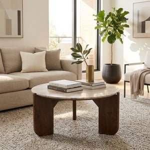 RHEAWAY TAN COFFEE TABLE 17 (IN)