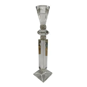 GRANLEYSHAW CLEAR CANDLE HOLDER 12 (IN)  Tear sheet SKU:  23846-02