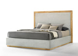 Nova Domus Santa Barbara - Modern Grey Fabric + Natural Bed