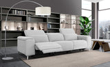 Divani Casa Cyprus - Contemporary Grey Fabric Sofa w/ Electric Recliners