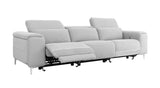 Divani Casa Cyprus - Contemporary Grey Fabric Sofa w/ Electric Recliners