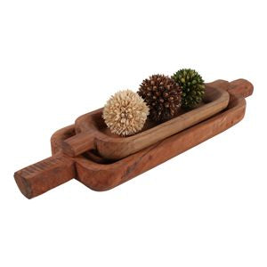 GRAHAMDALE SET OF 2 BROWN BOWLS 4 (IN)