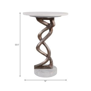 SHAYSHAW WHITE TABLE 23 (IN)