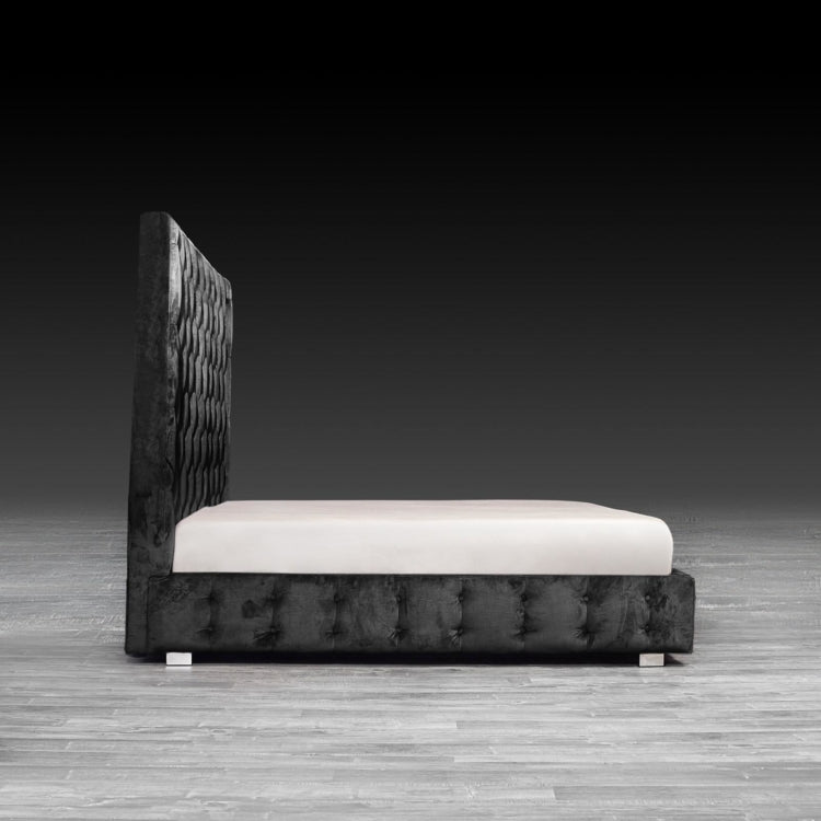 Elegant Velvet Black Bed (20%off)