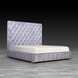 Elegant Velvet Gray Bed (20%off)