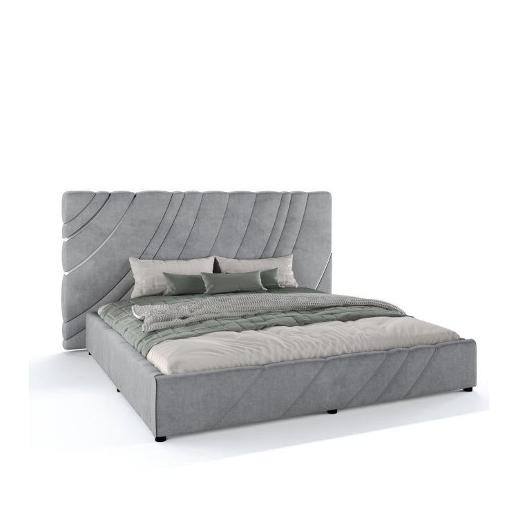 Etienne Gray-Silver Bed (20% off)